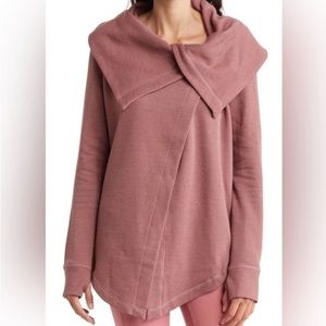 Zella Roll Collar‎ Snap Front Jacket Rose/Mauve Size  Small